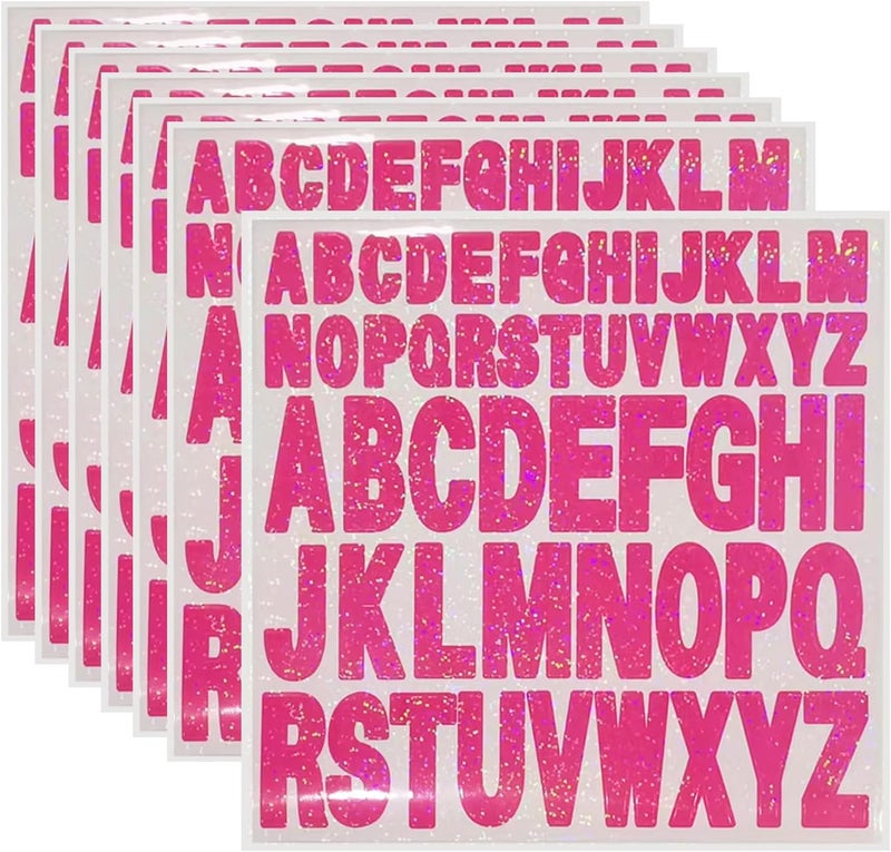 starboling Letter Stickers,2 Inch+1 Inch Rose Red Alphabet Sticker,Self Adhesive Vinyl for Crafts Outdoor Sign Wall Mailbox Windows Doors Car posterboard - Image 1
